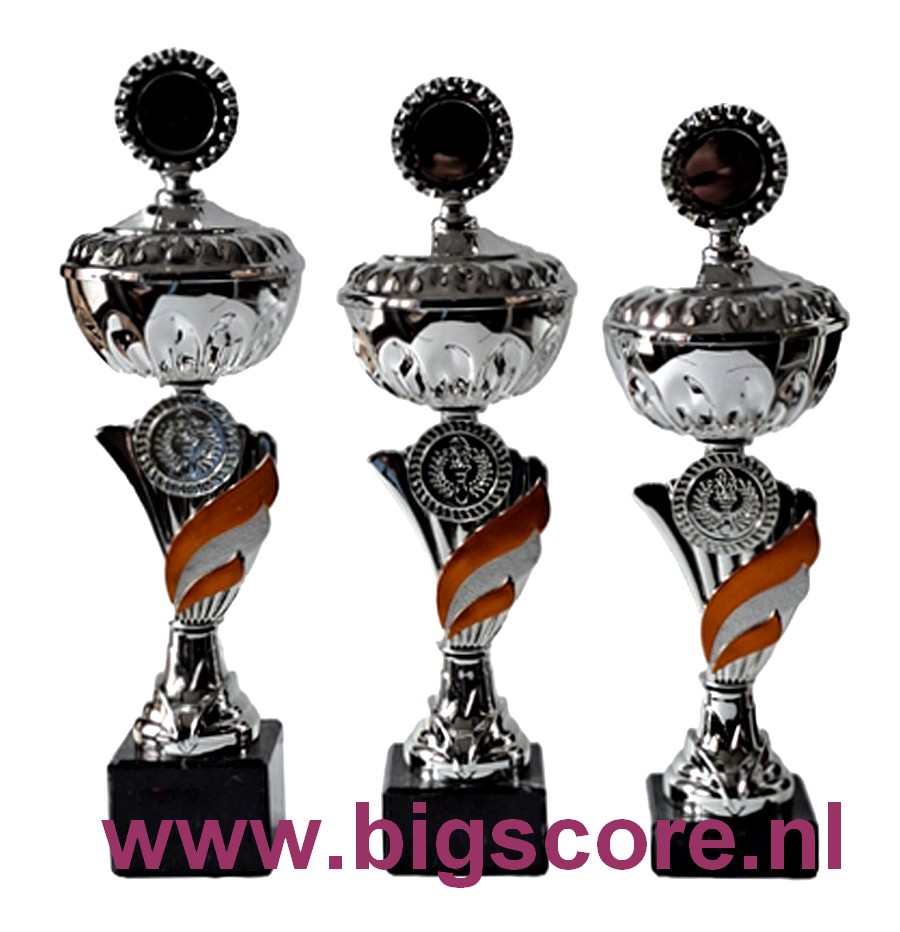 AUB 009 Beker Oranje-Zilver LAATSTE Serie OP=OP!!